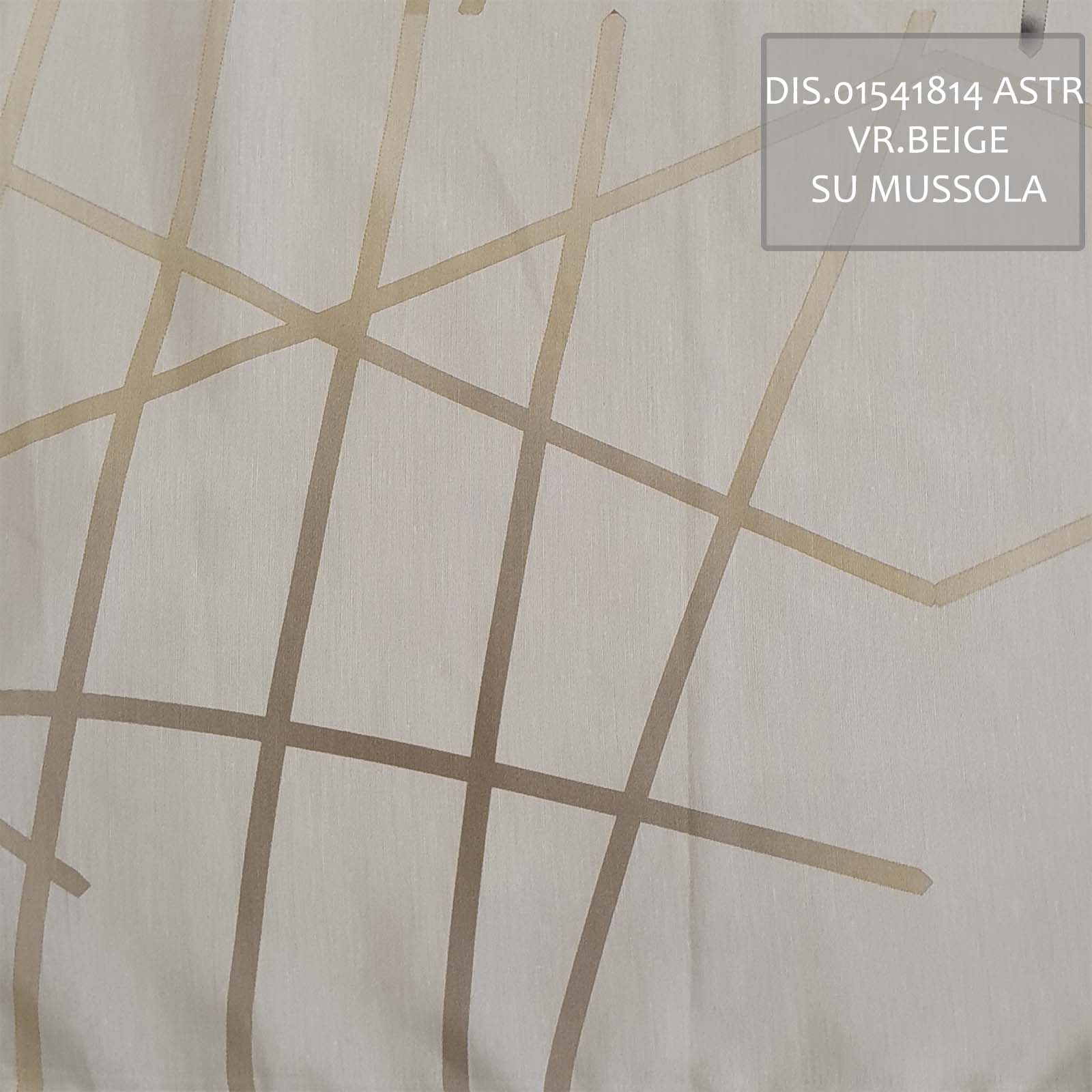 fabric print with digital pigment colourant, geometric abstract stile on muslin textile<br /> 100% Made in Italy fabric. Style modern with fancy decorations.

 Treatments: soft standard. Type of workings: muslin. 