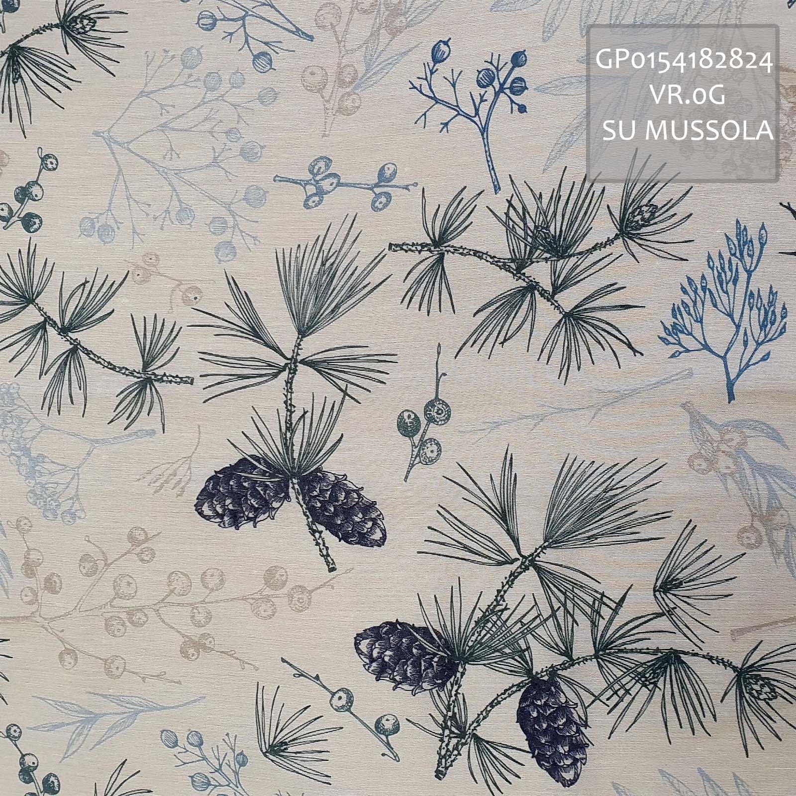 fabric print with digital pigment colourant, winter tundra style on muslin textile<br /> 100% Made in Italy fabric. Style classic with fancy and flowers decorations.

 Treatments: soft standard. Type of workings: muslin. 