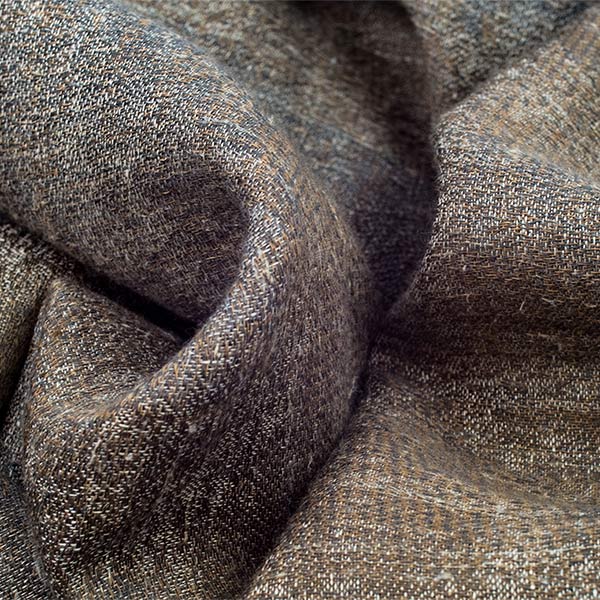 Linen blend jacquard 2 shaded colours abstract design  warp 100% linen soft finishing.<br /> 100% Made in Italy fabric. Style modern, rustic and trendy with big drawings, fancy, plain, jacquard structures and stripes decorations.

 Treatments: soft hand. Type of workings: jacquard. 